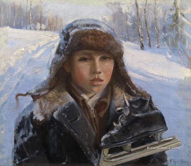 Терпсихоров Николай Борисович (1890-1960) «Мальчик с коньками» 1950-е Терпсихоров Николай Борисович (1890-1960) «Мальчик с коньками» 1950-е