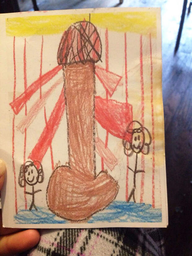 I Worked A Kindergarten Graduation Service A Couple Of Years Ago Where The Kids Drew Their Own Programs. I Had To Save This One, Obviously, It's A Lighthouse