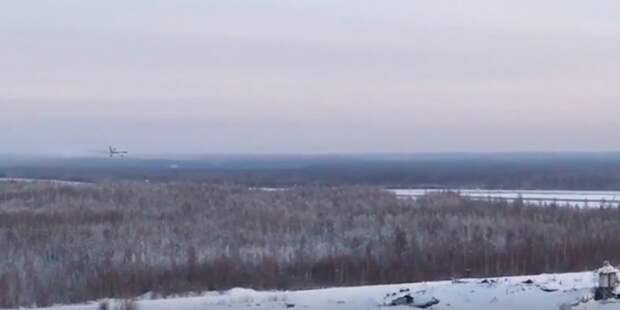 Посадка Ту-154 с отказавшим двигателем в Якутии попала на видео