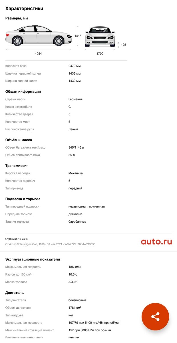 "Проверка тачки за 100 000 руб." Купил полный отчёт от auto.ru, а там... Volkswagen Golf, 1990 г.в.