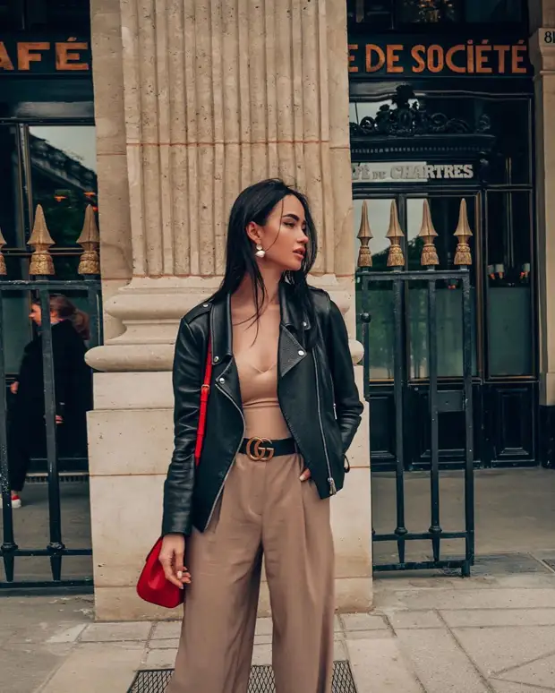 С чем носить кожаную косуху: 11 самых модных идей