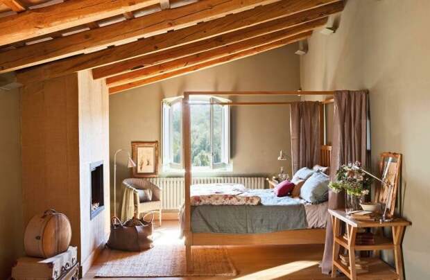 Сегодня покажу несколько интерьеров, которые относятся к деревенскому, простому, но уютному и дорогому сердцу стилю. Что главное при создании подобных интерьеров - конечно, архитектура!-3-5