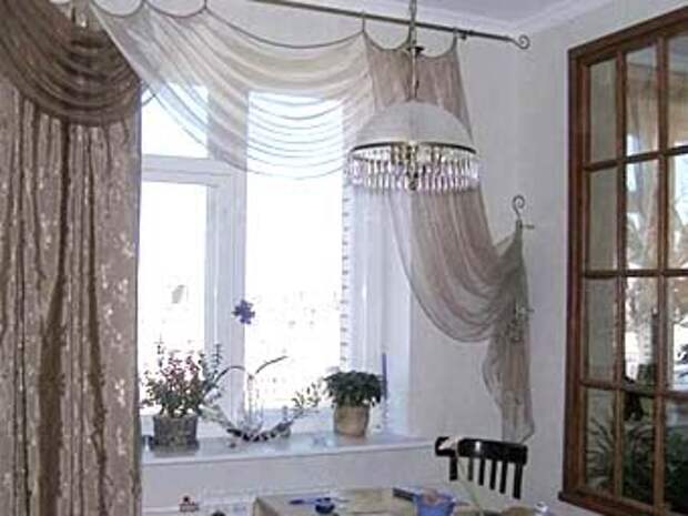 шторы для кухни в романтическом стиле