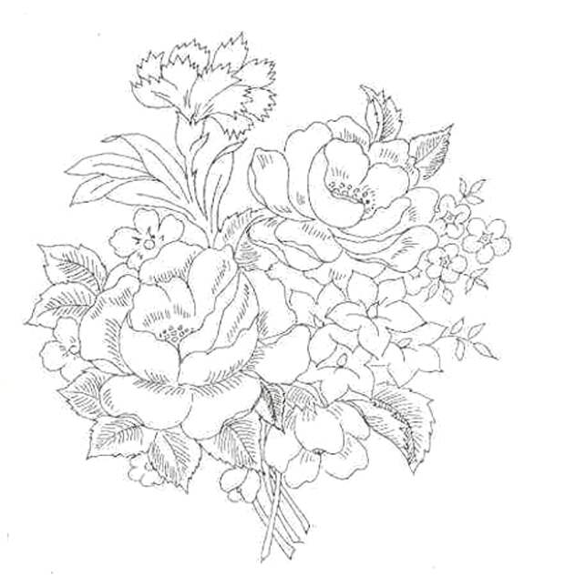 Схемы вышивки лентами букеты цветов