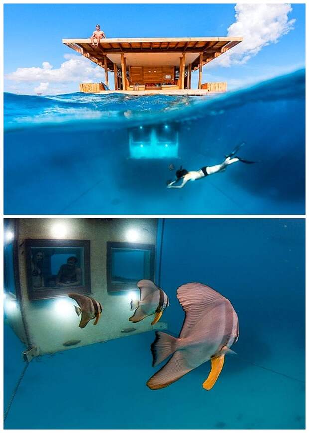Курорт Manta, расположенный на острове Пемба в Занзибаре имеет подводный номер.