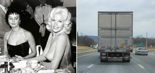 Какая связь между голливудской блондинкой и бампером на грузовике? авто, безопасность, джейн мэнсфилд, интересное