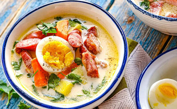 Польский Журек на ржаной закваске: королевский суп вкуснее солянки