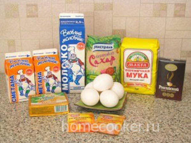 Ingredienty dlya torta zebra 300x225 Торт Зебра