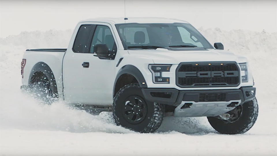 Кен Блок устроил игры в снегу на Ford F-150 Raptor
