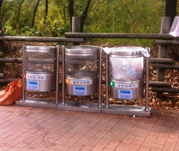 Раздельный сбор мусора в Южной Корее