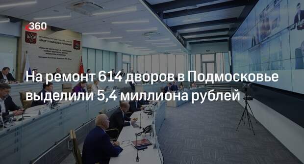 На ремонт 614 дворов в Подмосковье выделили 5,4 миллиона рублей