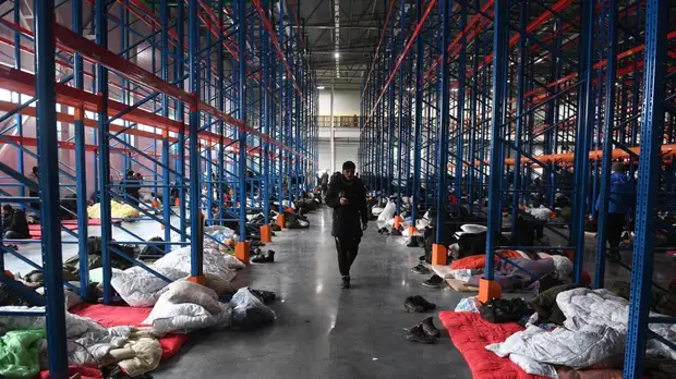 Обстановка в логистическом центре для мигрантов у польско-белорусской границы
