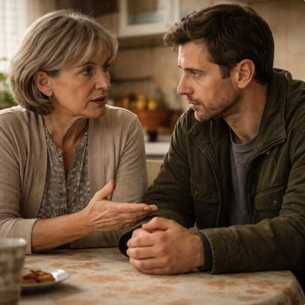 Взрослый сын при маме…