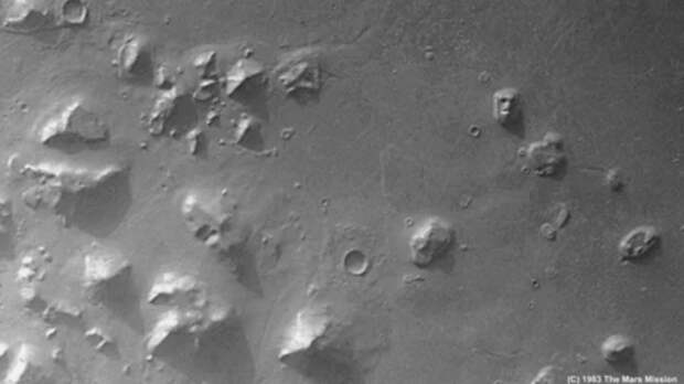 Марсианский сфинкс Сидония Лицо на Марсе NASA