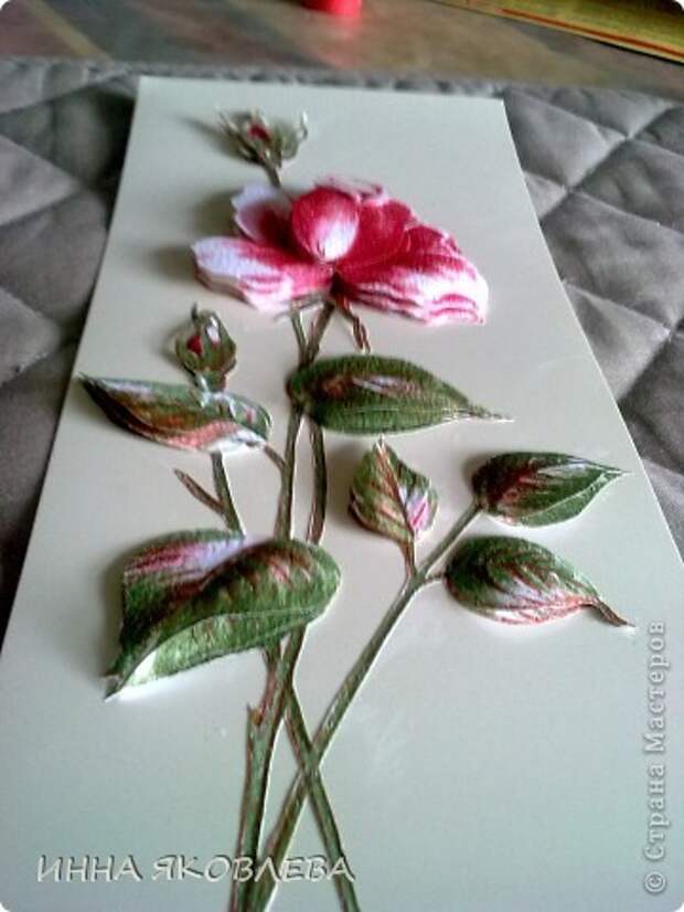 3D  роза из обоев.  фото 7