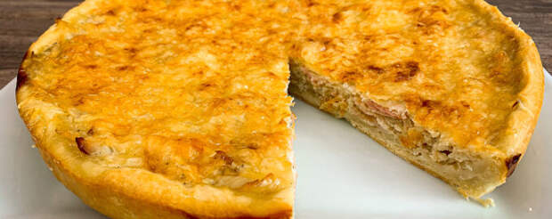 Луковый пирог с беконом и яйцом вкусный рецепт с фото пошагово и видео