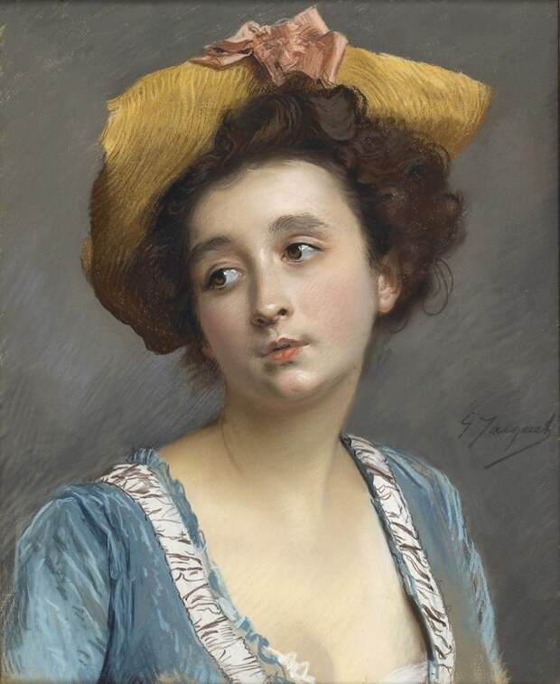 Gustave Jean Jacquet La Belle en Bleu