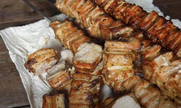 Готовый квадратный шашлык