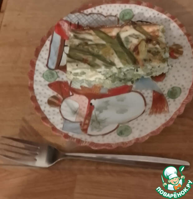 Маакуда из брокколи, бобов, лука-порея