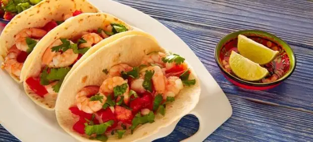 тако с креветками тако с креветками