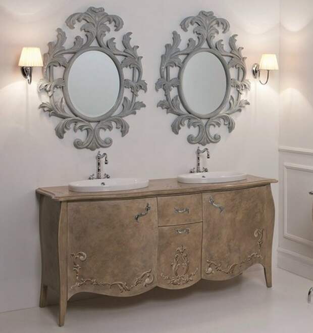Изящество эпохи барокко - изысканная ванная комната
