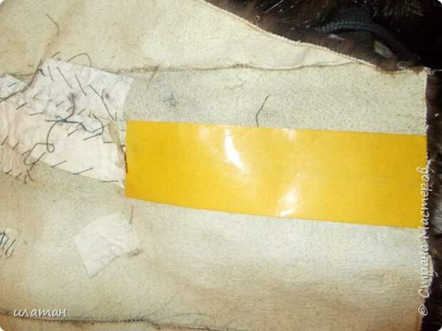Гардероб Мастер-класс Шитьё Ремонт шубы из натурального меха Клей Мех Нитки Ткань фото 16