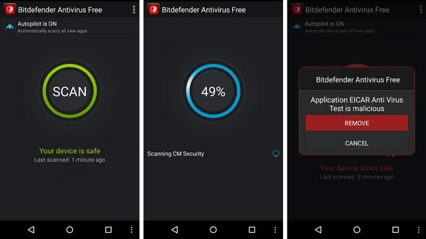 Лучшие антивирусы для Android: Bitdefender Antivirus Free