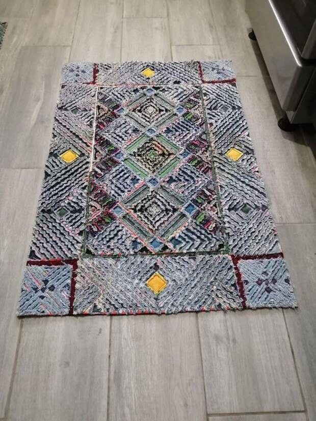 Коврики из старых джинсов своими руками