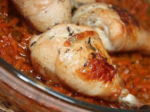 Курица в духовке с медом и горчицей
