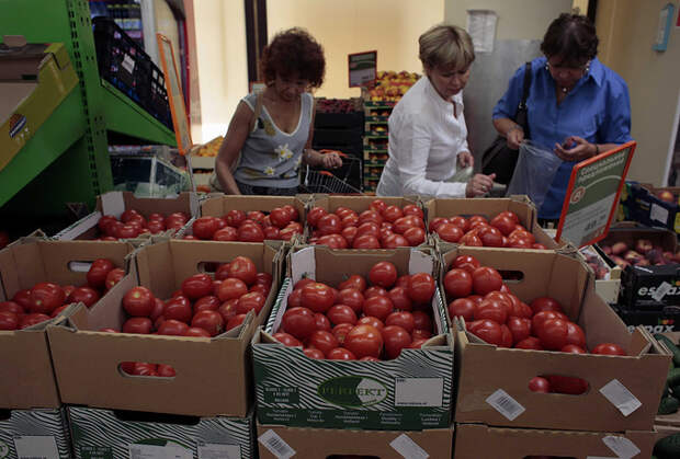 Голландские помидоры (на продукцию из стран, подвергшихся санкциям, приходится 5,8% годового потребления овощей в РФ в 2013-м)