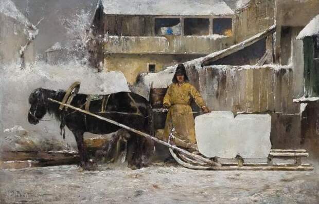 Похитонов И. П. Заготовка льда, 1900. (usolt.livejournal.com) Похитонов И. П. Заготовка льда, 1900.