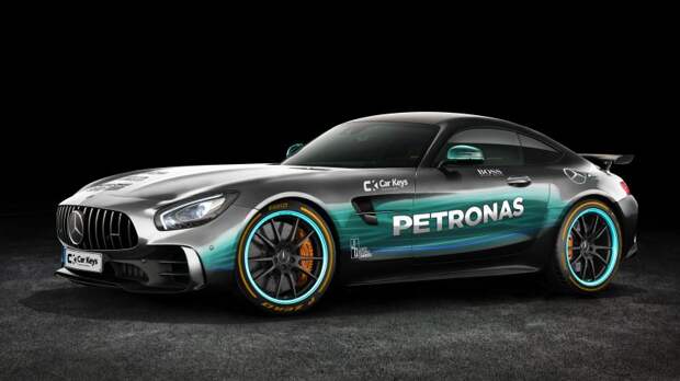 Mercedes AMG GT в ливрее Mercedes AMG F1 ливрея, суперкары, формула 1