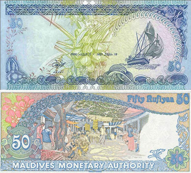 50 мальдивских рупий