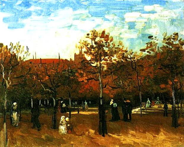 The Bois de Boulogne with People Walking. Винсент Ван Гог (1853-1890)