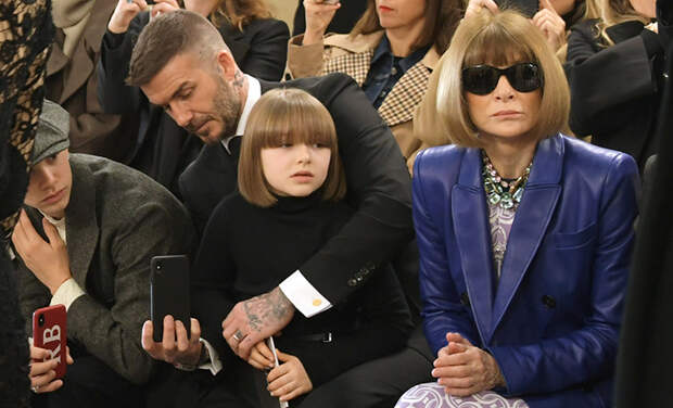 Харпер Бекхэм постриглась, как Анна Винтур, а потом их прическу повторил и Дэвид Бекхэм