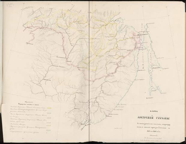 Карта Амурской страны, 1850−1860.