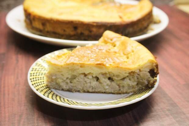 Пирог с мясом (тесто на кефире)