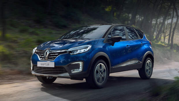 Renault kaptur. Новыми во внешности можно назвать только решётку с хромированными элементами, повторители сигналов поворота в боковых зеркалах, дизайн колёсных дисков, синий цвет кузова Blue Iron и серебристый окрас Gris Platine для крыши. Размеры паркетника те же: 4333×1813×1613 мм, база 2673.