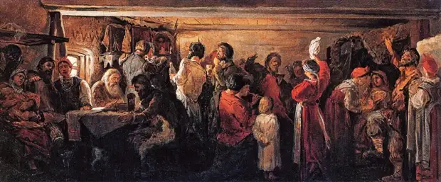 Традиционная свадьба в русской классической живописи