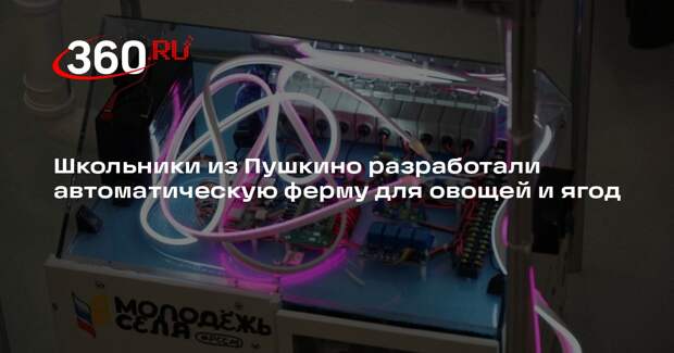 Школьники из Пушкино разработали автоматическую ферму для овощей и ягод
