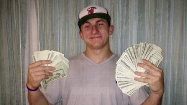 johnny manziel holding money