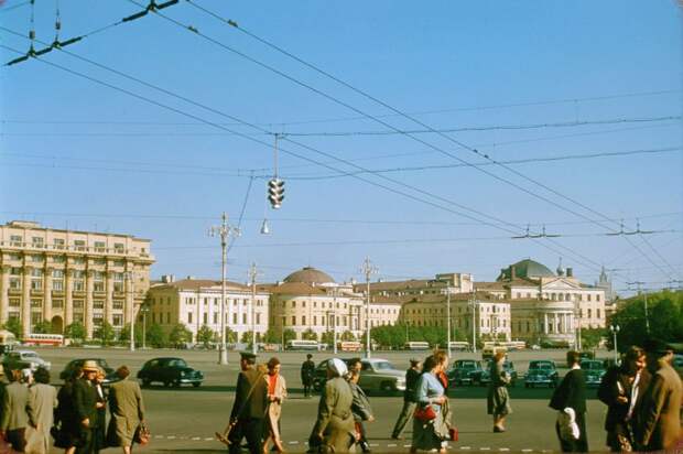 Москва, 1956 год фото, москва, Машина  времени, позитив