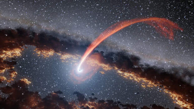 Астрономы увидели пожирание звезды черной дырой редкого типа