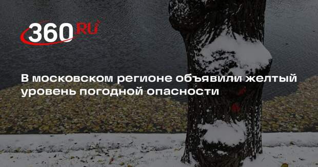 В московском регионе объявили желтый уровень погодной опасности