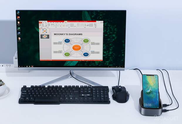 Док-станция NuDock превращает смартфон в настольный компьютер