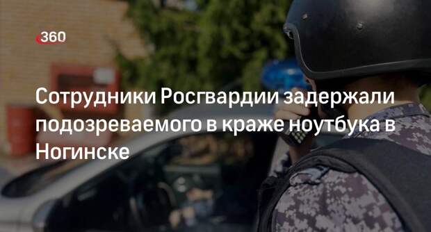 Сотрудники Росгвардии задержали подозреваемого в краже ноутбука в Ногинске