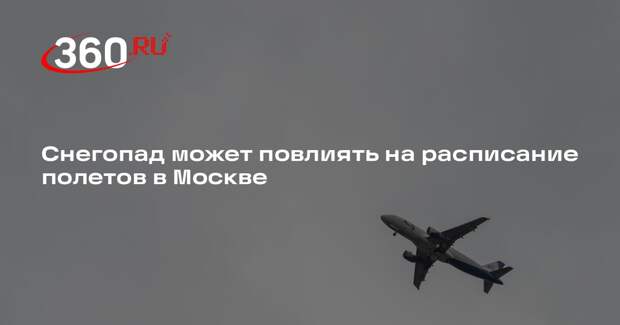 Снегопад может повлиять на расписание полетов в Москве