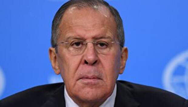 Министр иностранных дел России Сергей Лавров на пресс-конференции по итогам деятельности российской дипломатии в 2017 году. 15 января 2018
