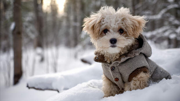 Утепляемся: каким животным необходима одежда для прогулок зимой