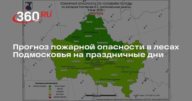 Прогноз пожарной опасности в лесах Подмосковья на праздничные дни